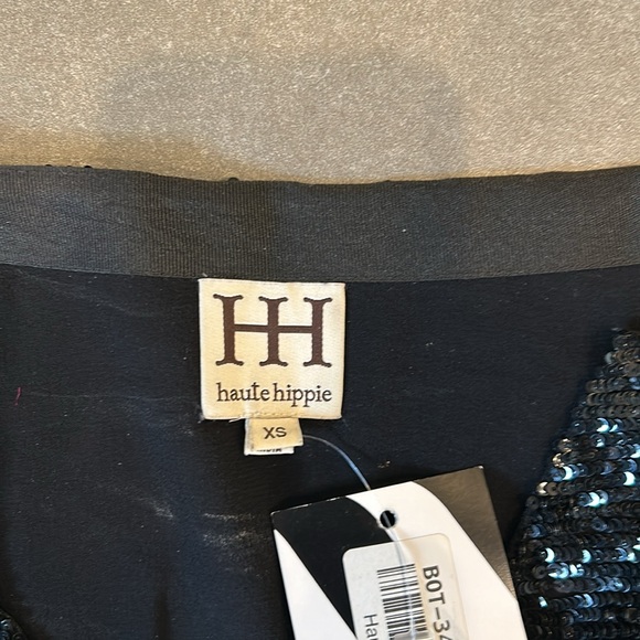 Haute Hippie Black Sequined Mini Skirt - Picture 4 of 9